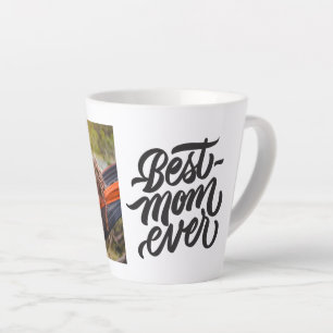 Best Mum Ever Modern Script Personalised Photo Latte Mug