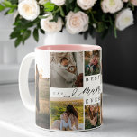 Best Mum Ever | Mother's Day 8 Photo Collage Two-Tone Coffee Mug<br><div class="desc">Send a beautiful personalised mother's day gift to your mum that she'll cherish. Special personalised mother's day family photo collage to display your special family photos and memories. Our design features a simple 8 photo collage grid design with "Best Mum Ever" designed in a beautiful handwritten black script style &...</div>