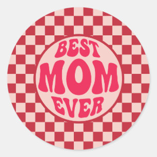 Best mum ever Mother's Day Aesthetic Classic Round Sticker