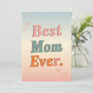 Best Mum Ever Mother's Day Card Floral Butterflies