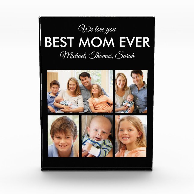 Best Mum Ever Mothers Day Collage Photo Block (Front)