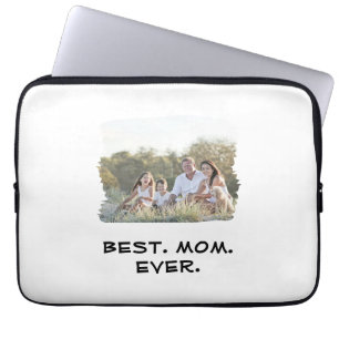 Best Mum Ever Mother's Day Custom Family Photo Laptop Sleeve