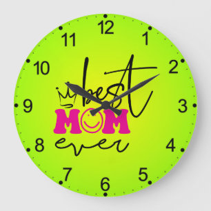 Best Mum Ever Mother's Day Design-63344 Large Clock