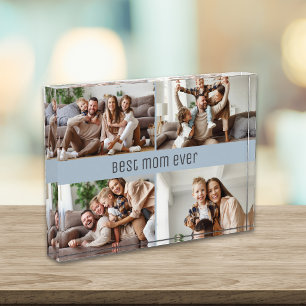 Best Mum Ever Mother's Day Dusty Blue Photo Block
