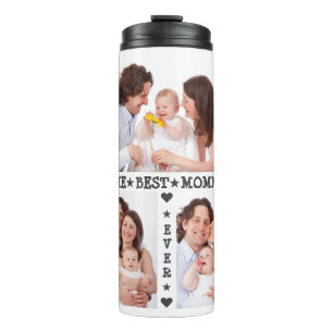 Best Mum Ever Mother's Day Family 3 Photo Collage Thermal Tumbler