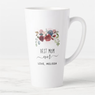Best Mum Ever Mothers Day Floral Personalised Latte Mug
