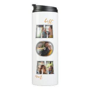 Best Mum Ever Mother's Day Gift 3 Photo Cutout Thermal Tumbler