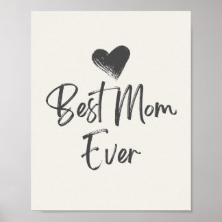 Best mum ever, mother's day gift poster