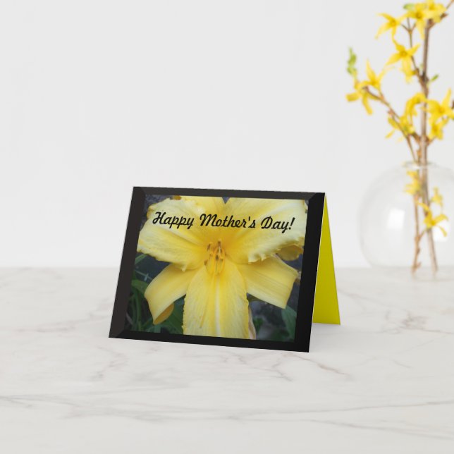 Best Mum Ever Mother's Day Greeting Card (Yellow Flower)
