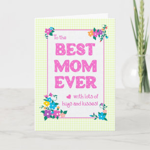  Best Mum Ever Mother's Day Hugs and Kisses Card
