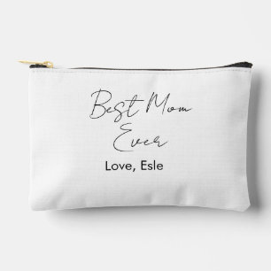 best mum ever mothers day name date simple minimal accessory pouch