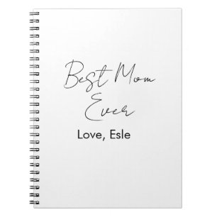 best mum ever mothers day name date simple minimal notebook