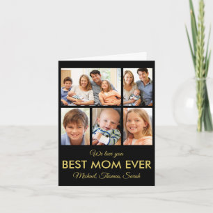 Best Mum Ever Mothers Day Photo Collage Card