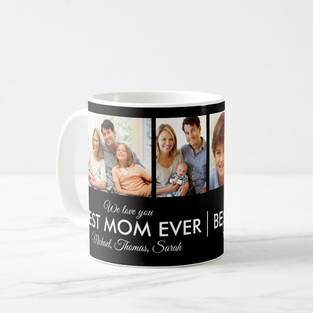 Best Mum Ever Mothers Day Photo Collage Coffee Mug (Front Left)