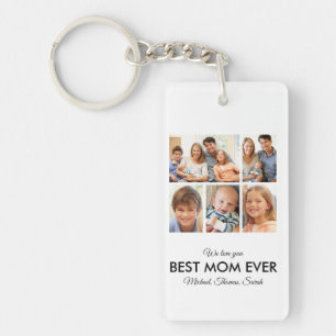 Best Mum Ever Mothers Day Photo Collage Key Ring