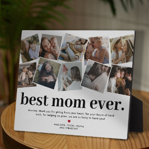 Best Mum Ever Mother's Day Photo Collage Plaque