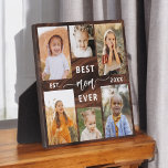 Best Mum Ever - Mother's Day Photo Wood Collage Plaque<br><div class="desc">Celebrate your mum with the "Best Mum Ever" Mother's Day Photo Collage Plaque. This personalised plaque features a beautifully arranged collage of cherished photos, capturing special moments and memories. The heartfelt message "Best Mum Ever" adds a loving touch. Crafted from high-quality materials with a sleek finish, it's perfect for displaying...</div>