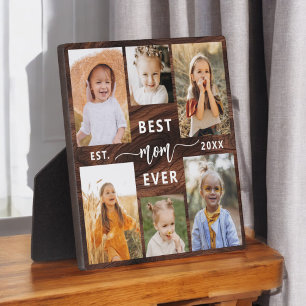 Best Mum Ever - Mother's Day Photo Wood Collage Plaque