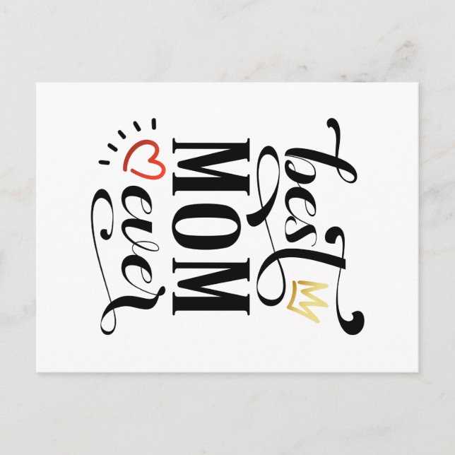 Best Mum Ever Mother's Day Quote | Postcard (Front)