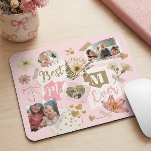 Best Mum Ever Mother's Day Scrapbook Photo Collage Mouse Mat