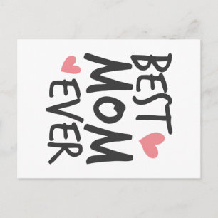 Best Mum Ever Mother's Day Typography Postcard