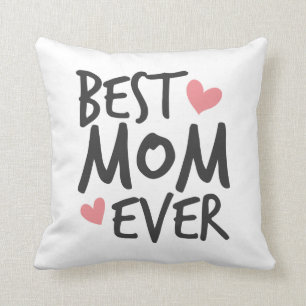 Best Mum Ever Mother's Day Typography Throw Pillow