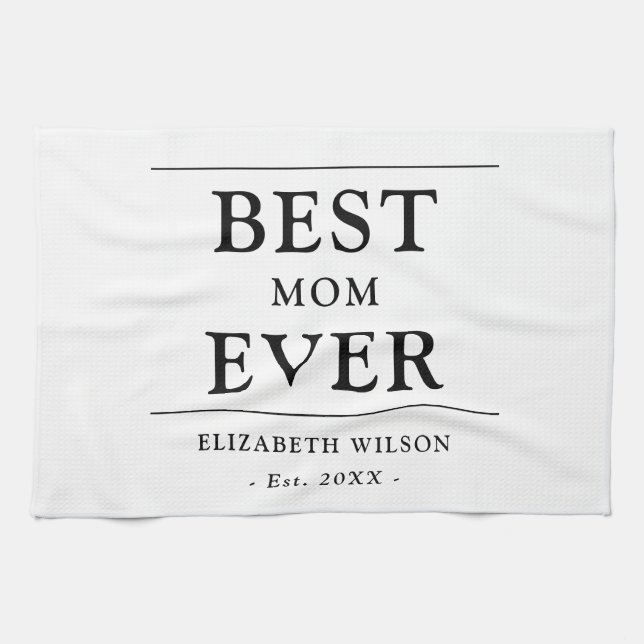 Best Mum Ever Mothers Gift Kitchen Towels (Horizontal)