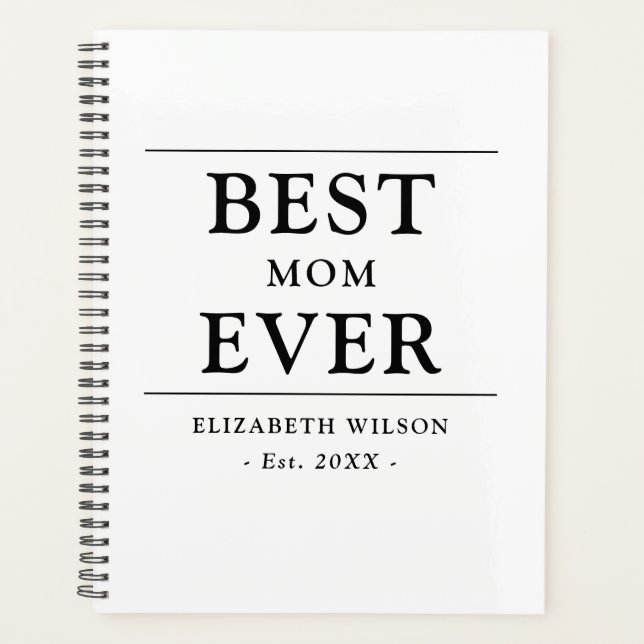 Best Mum Ever Mothers Gift Planner (Front)