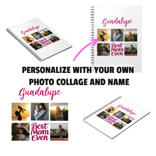 Best Mum Ever Mother's Photo Collage Notebook