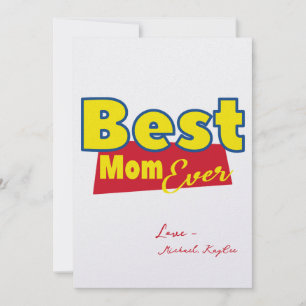 Best Mum Ever Movie Inspiration Mother's Day Card