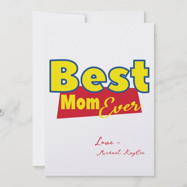 Best Mum Ever Movie Inspiration Mother's Day Card  (Front)