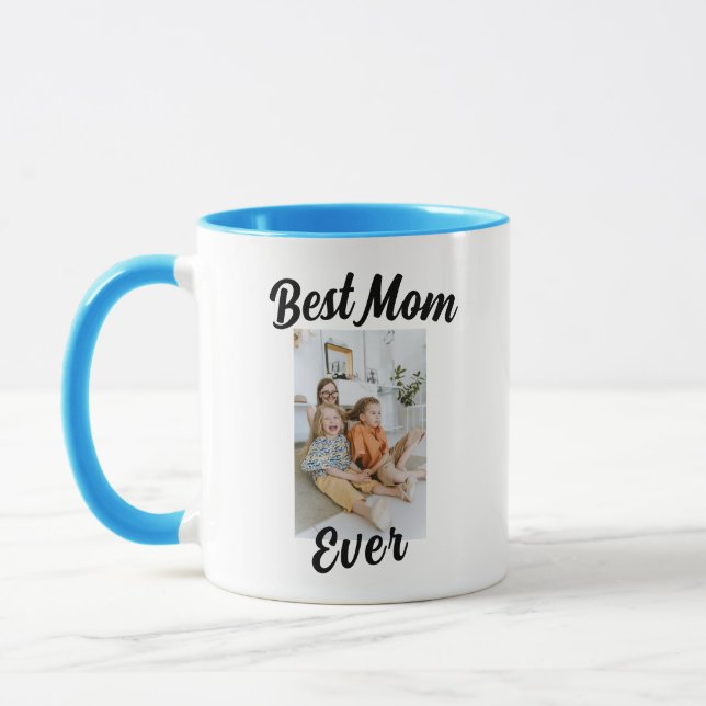 Best Mum Ever Mug - Custom Photo Mother’s Day Gift (Left)