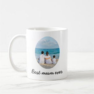 Best Mum ever Mug with photo Modern Simple