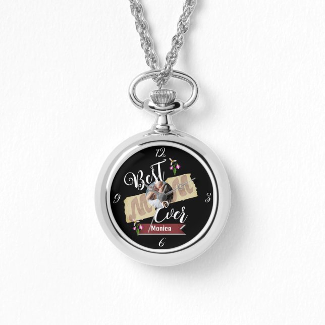 best mum ever, mum and baby one photo family  watch (Front)