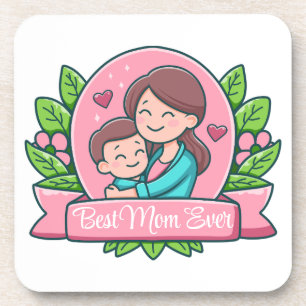 Best Mum Ever, Mum And Child, Custom Coaster