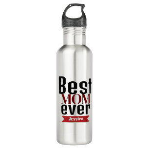 best mum ever, mummy mother mama personalise name 710 ml water bottle