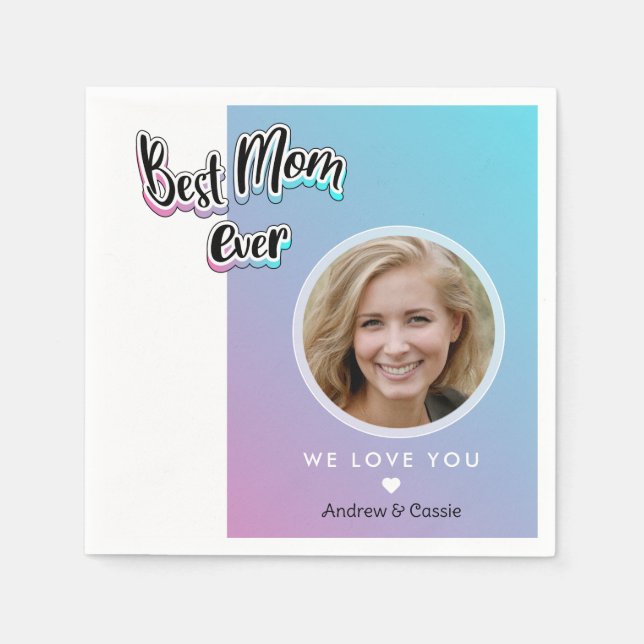 Best mum ever napkin (Front)