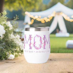 Best mum ever orchid floral text custom names