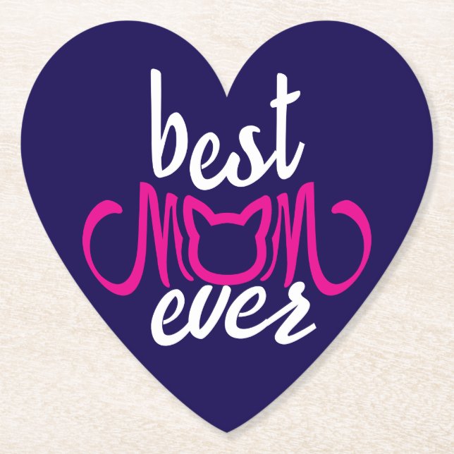 Best Mum Ever Paper Coaster (Front)