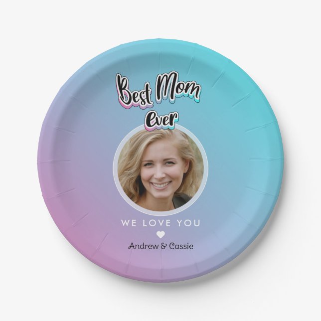 Best mum ever paper plate (Front)