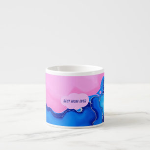 Best Mum Ever Pastel Fluid Art Espresso Cup