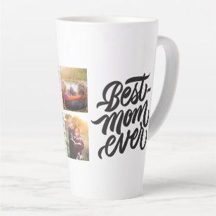 Best Mum Ever Personalised 6 Photo Collage Latte Mug
