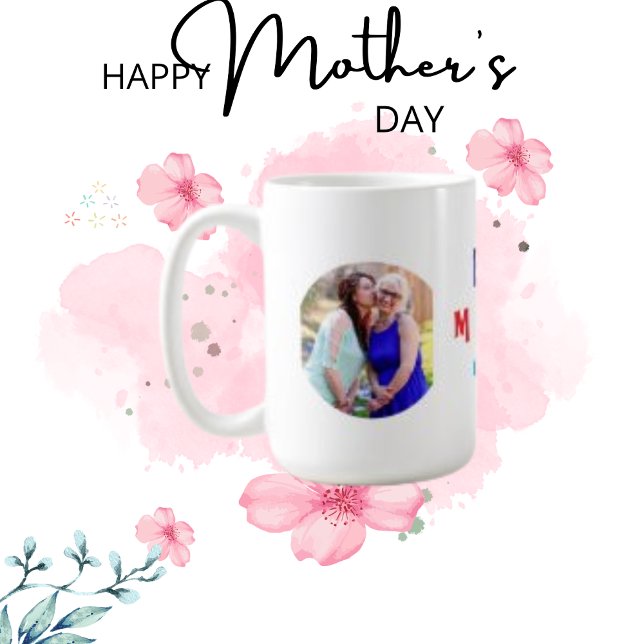 Best Mum Ever, Personalised and Custom Kiss Photo Coffee Mug (Creator Uploaded)