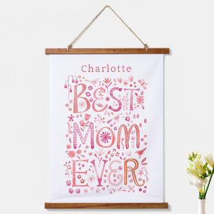 Best Mum Ever Personalised Hanging Tapestry