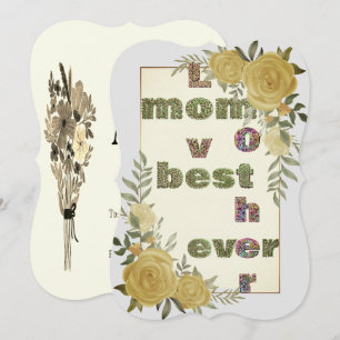 Best Mum Ever - Personalised Mother’s Day Card wit