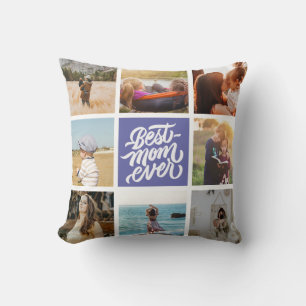 Best Mum Ever Personalised Photo Collage Cushion