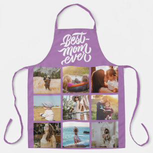 Best Mum Ever Personalised Photo Collage Lavender Apron