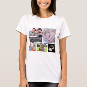 Best mum ever! Personalised Photo Collage T-Shirt