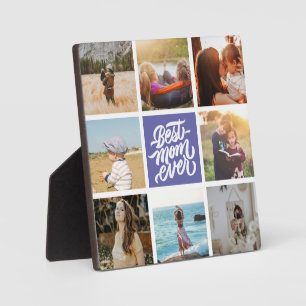 Best Mum Ever Personalised Photo Collage Very Peri Plaque