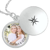 Best Mum Ever Personalised Photo Locket Necklace (Front)